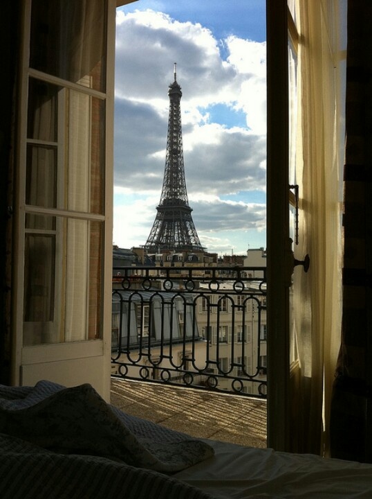 View from the window in Paris: Riffle Tower. 